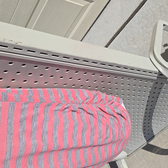 Pink and Gray Striped Top with Bow Accent - Picture 4 of 6